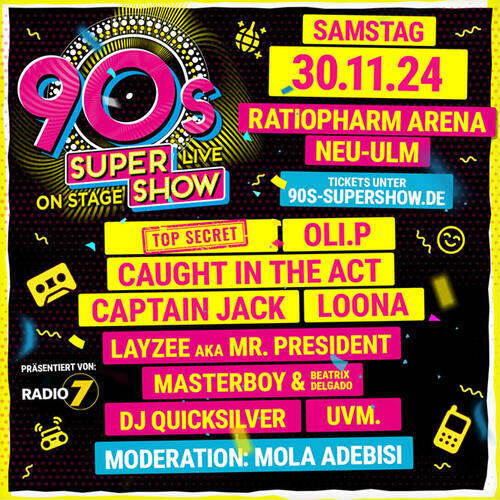 Tickets kaufen für 90s Super Show Ulm am 30.11.2024